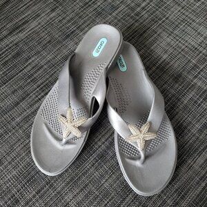OKAB Livie Flip Flops, size Large NWOT